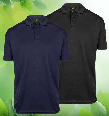 Envirowear Navy & Black Poloshirts Image